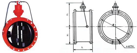 HH49X/H蝶式微阻缓闭止回阀结构图