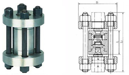 H72Y/H/W对夹立式高压止回阀结构图